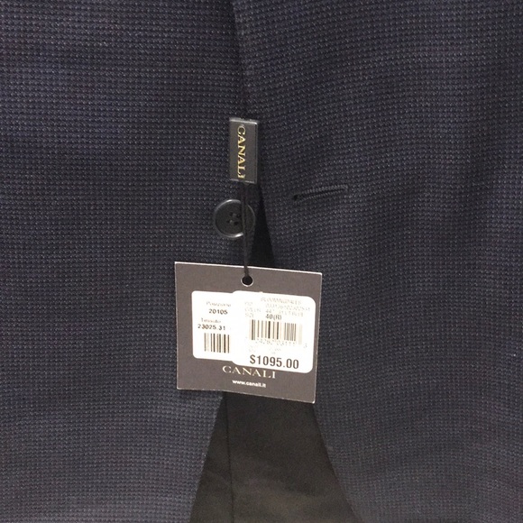 Canali Men’s Tessuto Blue Suit Jacket NWT - Picture 2 of 4